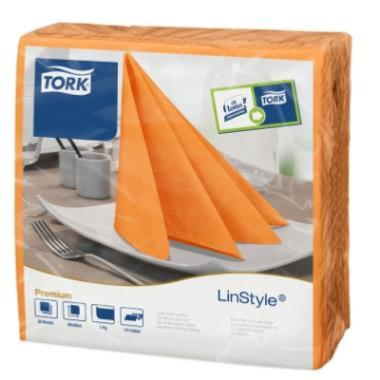 Tork Linstyle Dinner Napkin Orange 39x39cm 12x50st (478851)