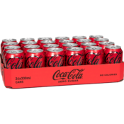 Coca-Cola Zero in sleek blik 24 x 33 cl
