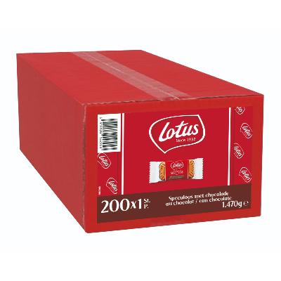Lotus spink speculoos met chocolade  ind. verpakking 200 st