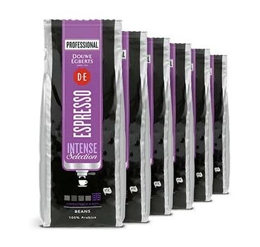 Douwe Egberts bonen koffie Intense Selection 6x1kg