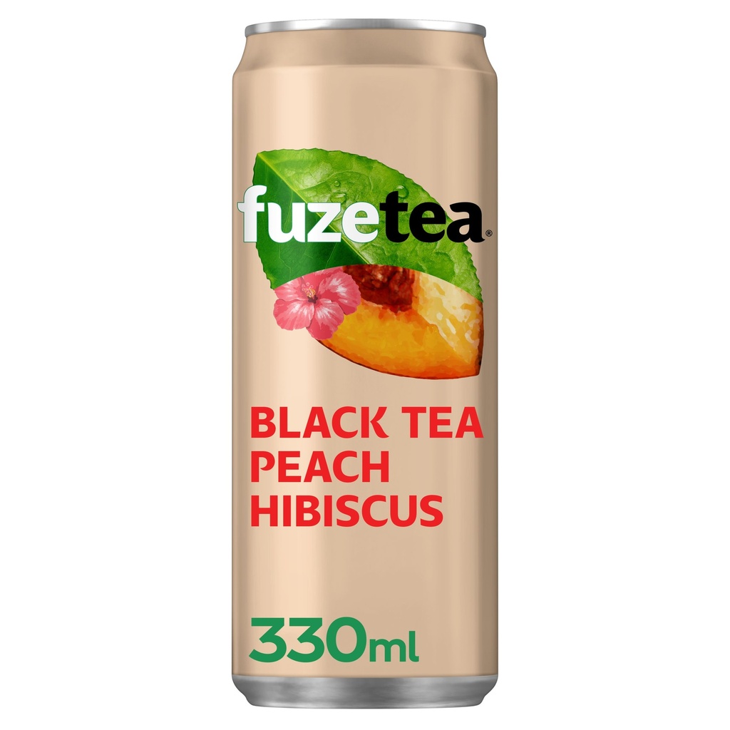 Fuze tea Black Tea Peach in blik 24x33 cl