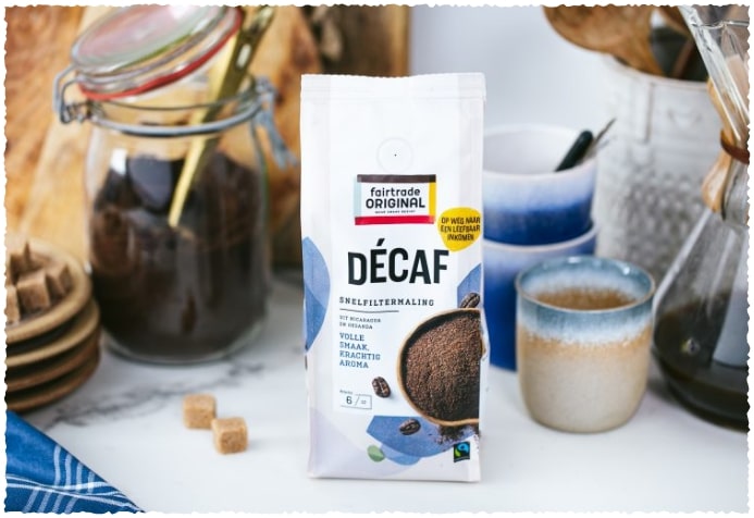 FTO Fairtrade gemalen koffie caféinevrij fijn 6 x 250 gr