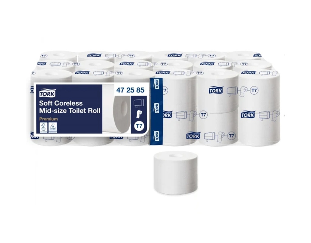 Tork Extra Soft Coreless Mid-size Toilet Roll 18r (472650) 