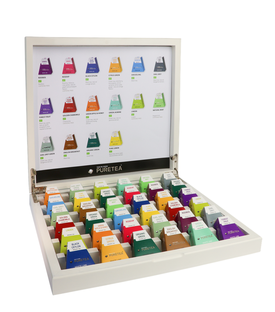 Pure Tea Box 36 pcs - Filled, incl. Basket