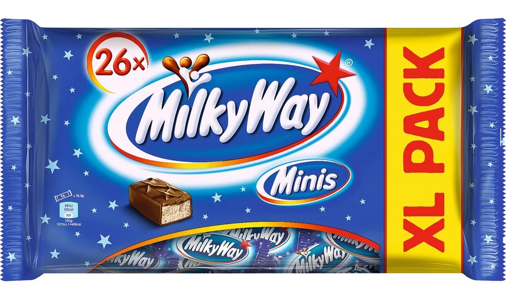 Milky Way mini emballé individuellement 443 gr