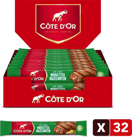 Barre de lait Côte d'Or aux noix 32 x 1 pc