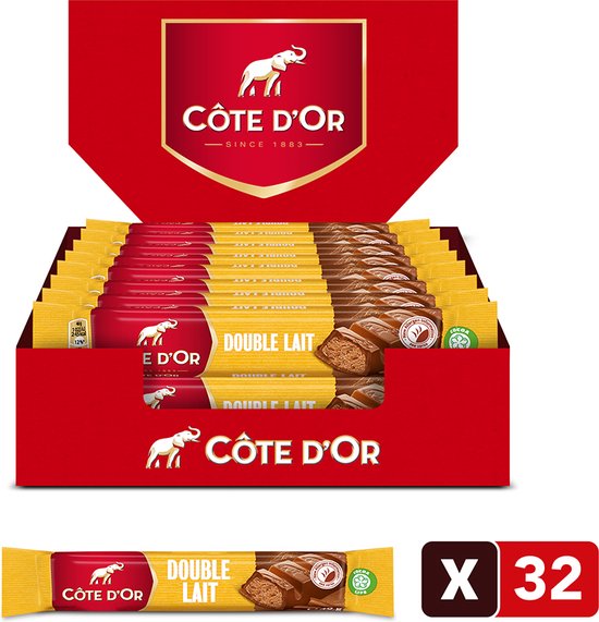 Côte d'Or barre double lait 32 x 1 pc