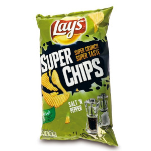 Lays super chips salt and pepper 250 gr