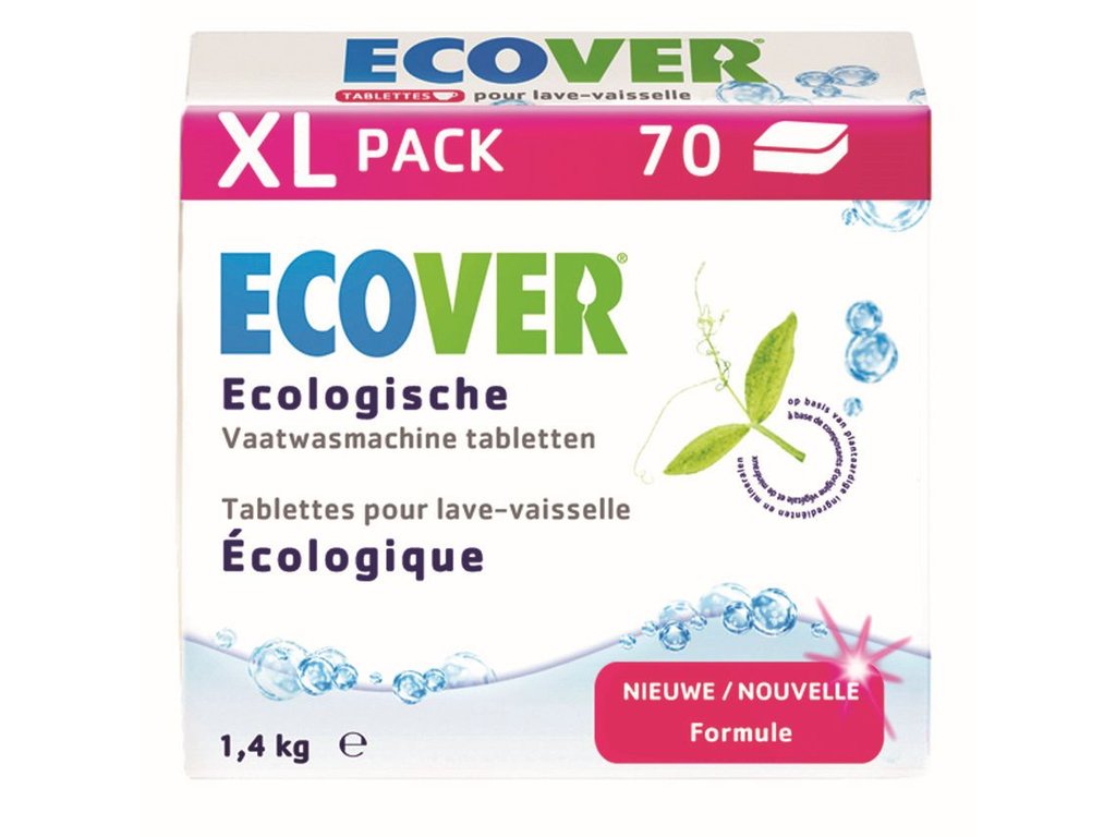Ecover Tablettes Lave-Vaisselle XL Boîte [1.4kg – 70 doses]