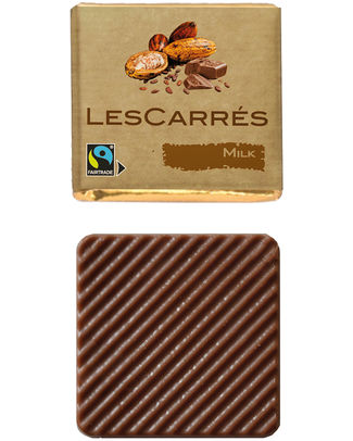 Le Carré chocolat au lait Fairtrade ind. emballé 400x4,5gr