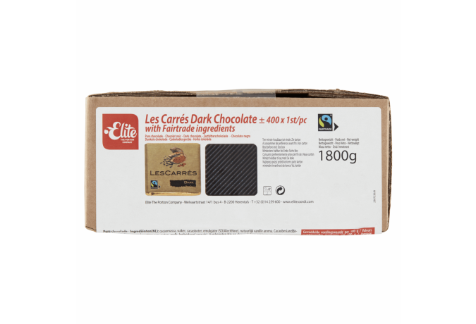 Le Carré pur chocolat équitable ind. emballé 400x4,5gr