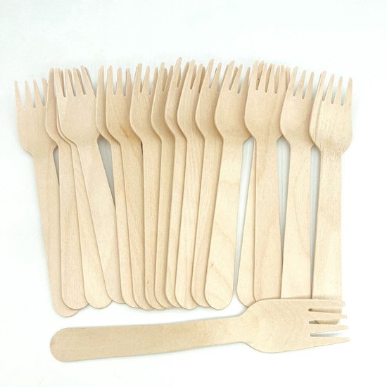 Fork in wood 160 mm 100 pcs (738312)