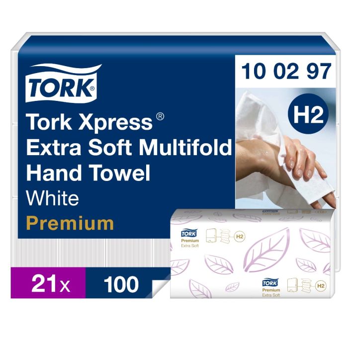 Essuie-mains Tork Xpress extra doux à plis multiples, 21x100 pièces (100297)