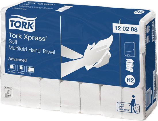 Essuie-mains Tork Xpress Soft à plis multiples, 21x136 pièces (120288)