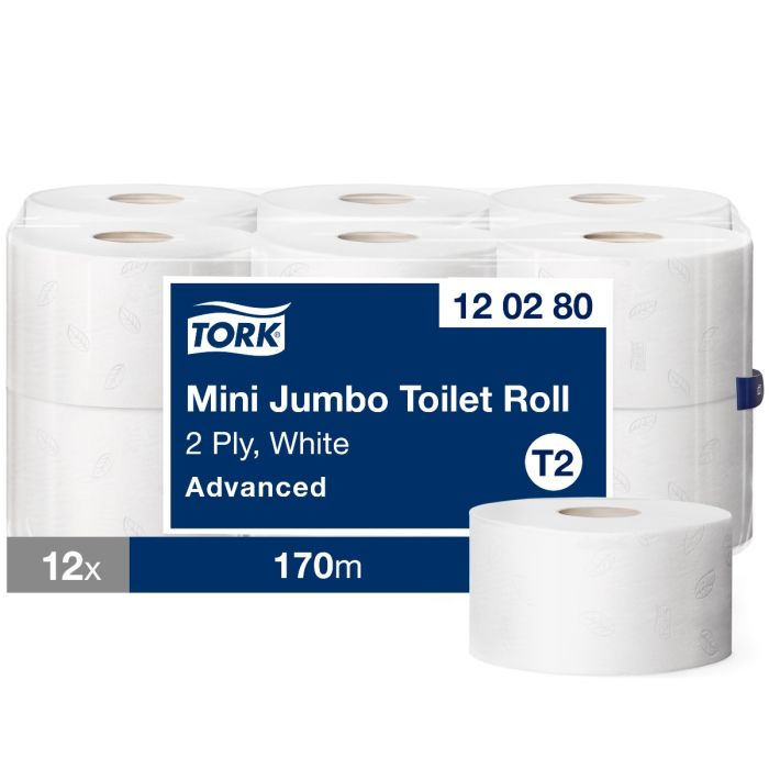 Rouleau de papier toilette Tork Mini Jumbo 12x1r (120280)