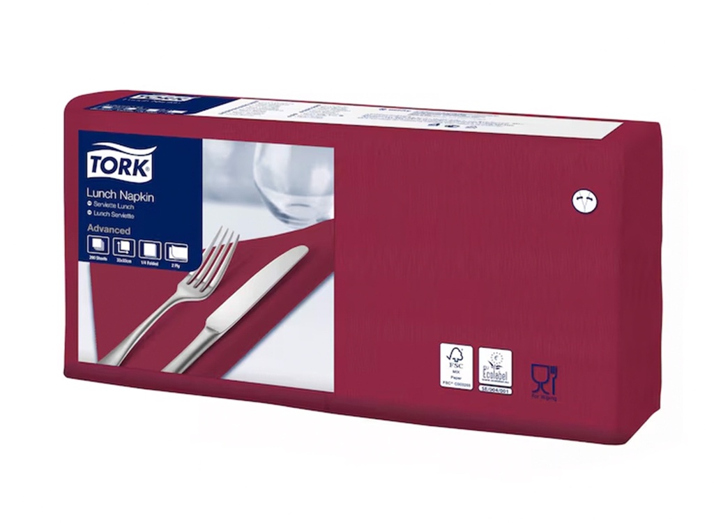 Tork Burgundy Lunch Napkin 33x33cm 200pcs (477213)