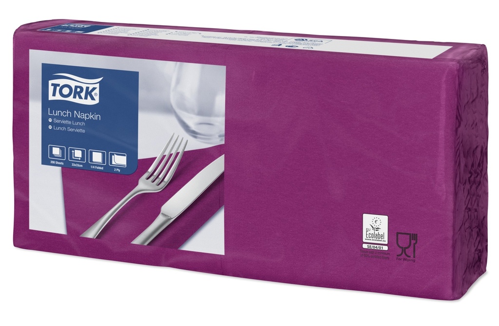 Tork Purple Lunch Napkin 33x33cm 200pcs (477207)