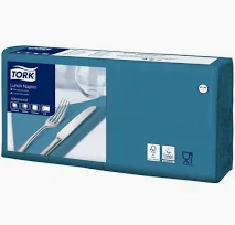 Serviettes de table Tork bleu vert 33x33cm 200 pièces (477845)