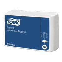 Serviettes distributrices Tork blanches à plis pliés, 24 x 300 pièces (477512-38)