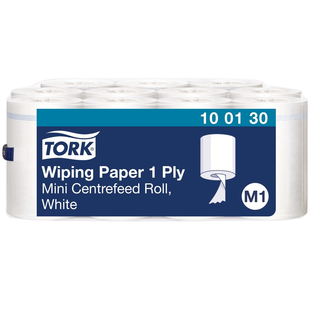 Papier d'essuyage Tork Mini rouleau à alimentation centrale 11x1r (100130)