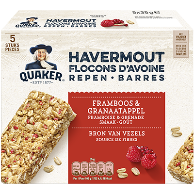 Barres Quaker framboise 30x35gr