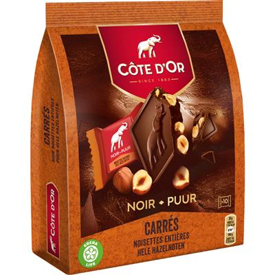 Côte D'Or Carré noir aux noix 200gr