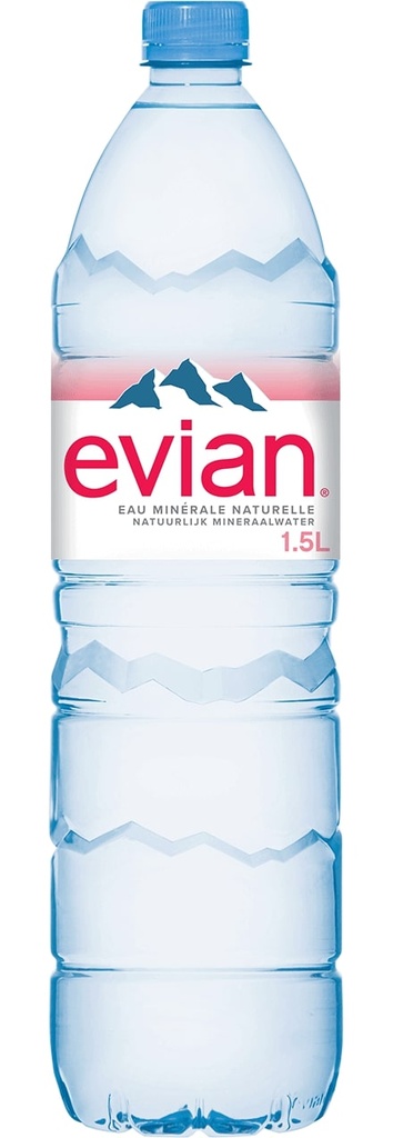 Evian plat water 8 x 1.5 L