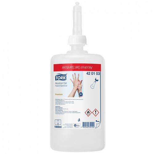 Désinfectant pour les mains en gel alcoolisé Tork 6 x 1 l (420103)