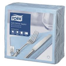 Serviette de table Tork Bleu 39x39cm 12x150pcs