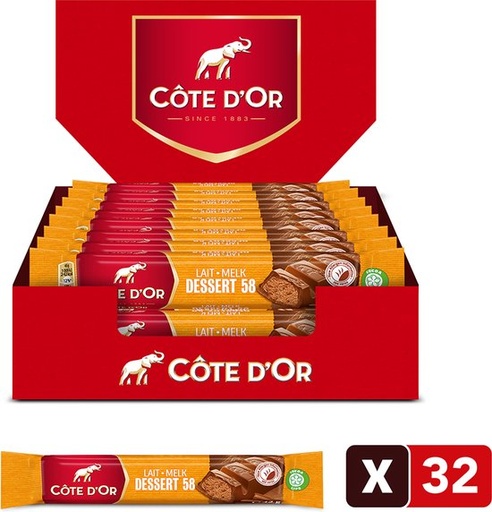 [CCHO046] Côte d'Or reep 'dessert 58' 32 x 1 st