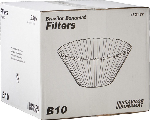 [DFIL007] Korffilterpapier 152/437 mm voor Bravilor B10 250 st