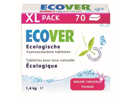 [OVAA041] Ecover dishwasher tabs XL box 1.4 kg - 70 tabs