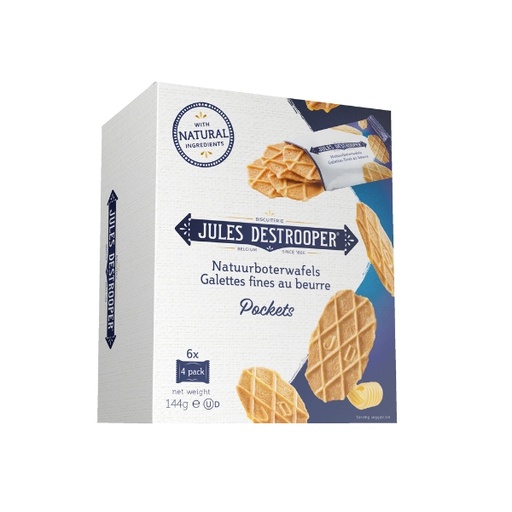 [CKOE201] Jules De Strooper koekjes "Natuurboterwafels" ind. verpakt 150 stuks