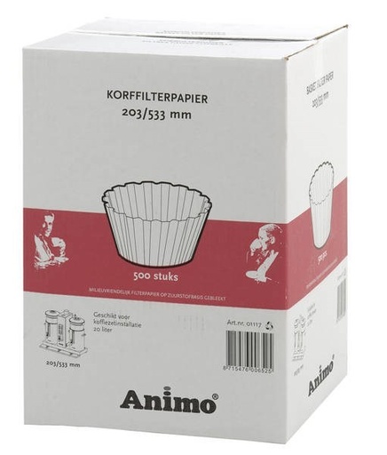 [DFIL020] Panier papier filtre 203/535 mm pour Bravilor B20 250 pcs