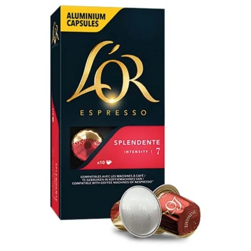 [CKOF398] L'Or espresso capsules (Nes) Splendente 10 x 10 st. (nr.7)