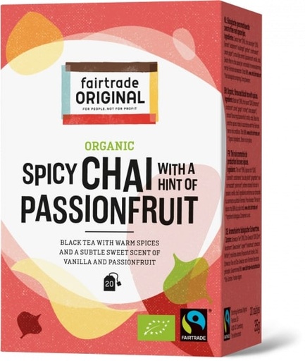 [CTHE431] FTO Chai thee Vanille en Passievrucht 20x1.75g BE-BIO-01