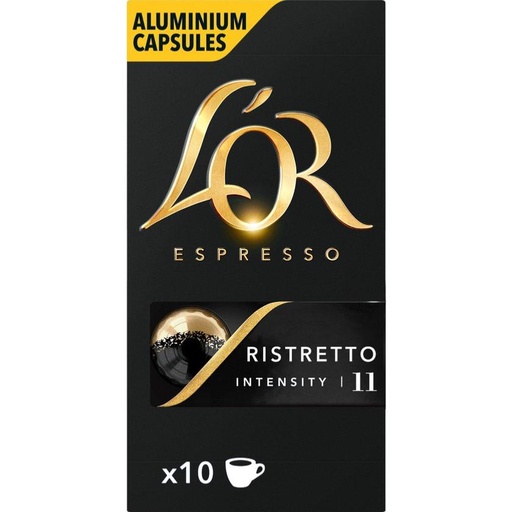 [CKOF392] L'Or espresso capsules espresso Ristretto 10 x 10 st (nr.11)