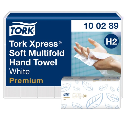 [DHDI203] Essuie-mains Tork Xpress Soft à plis multiples, 21x110 pièces (100289)