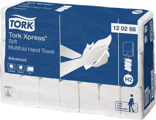 [DHDI204] Essuie-mains Tork Xpress Soft à plis multiples, 21x136 pièces (120288)