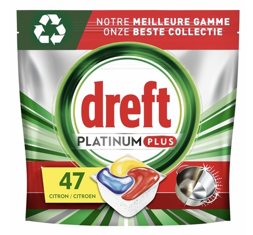 [OVAA034] Dreft Tablettes pour Lave-Vaisselle Platinum [47 Tablettes]