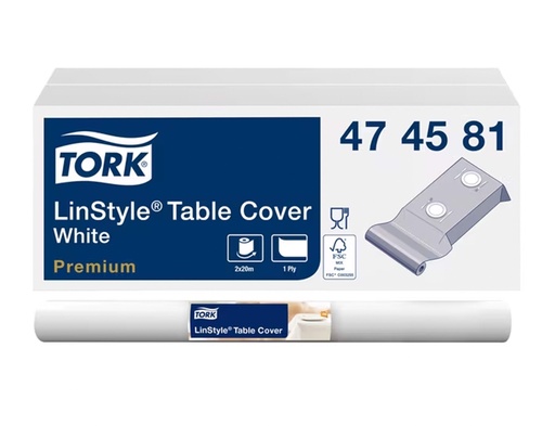 [DDIV145] Tork Linstyle Nappe Rouleau Blanc 1,2x20mx2 474581